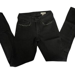 H&M STUDDED SKINNY LEG DENIM JEAN